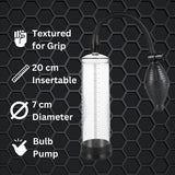 Rev-Pump bulb penis pump 8.5 inches - British product