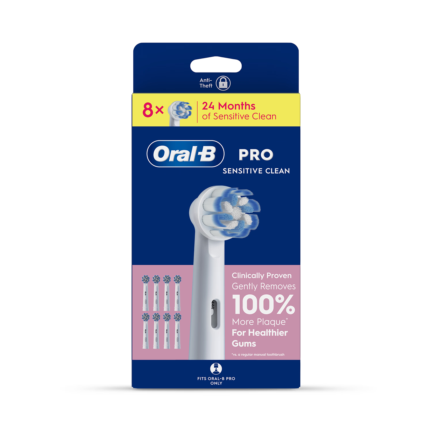 Oral-B Pro Sensitive Clean toothbrush heads 8 count, imported from the UK