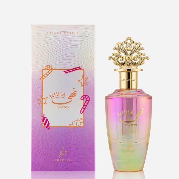 Khadlaj Nuha Bon Bon perfume 85ml bottle, UK version