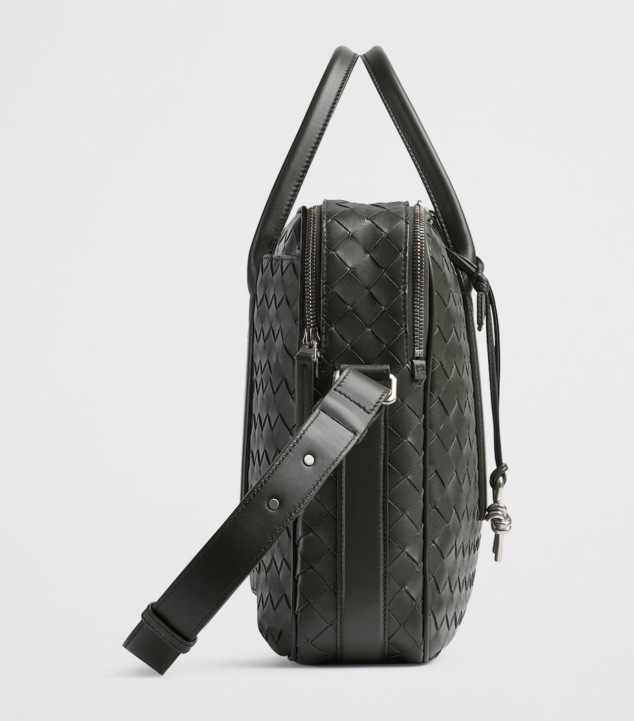Bottega Veneta leather Intrecciato Getaway briefcase (British brand)