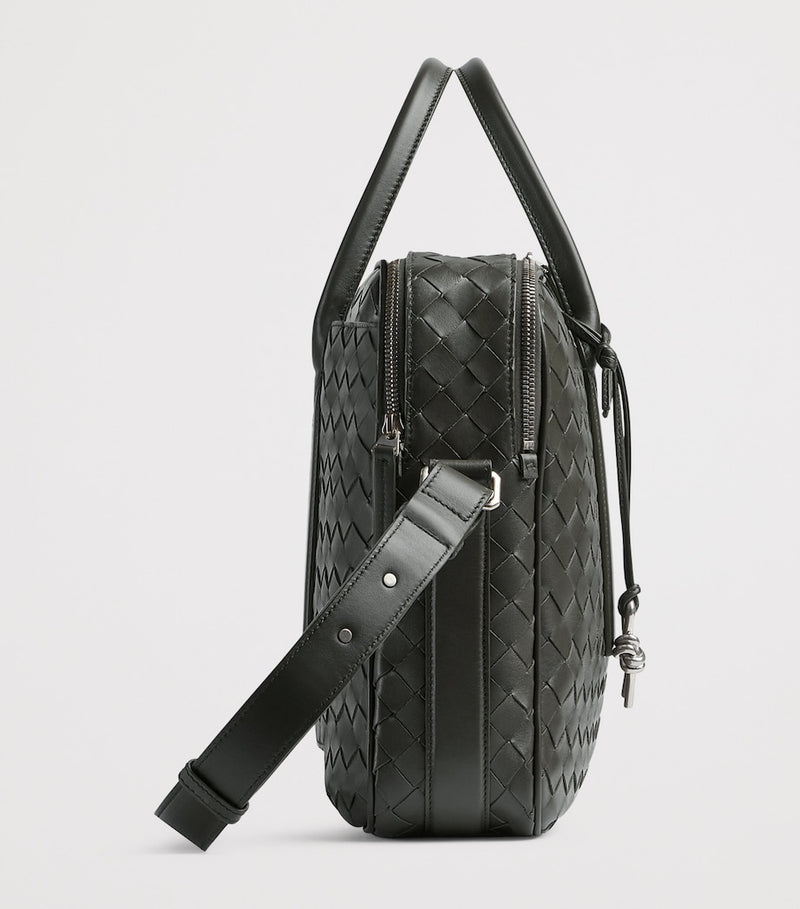 Bottega Veneta leather Intrecciato Getaway briefcase (British brand)