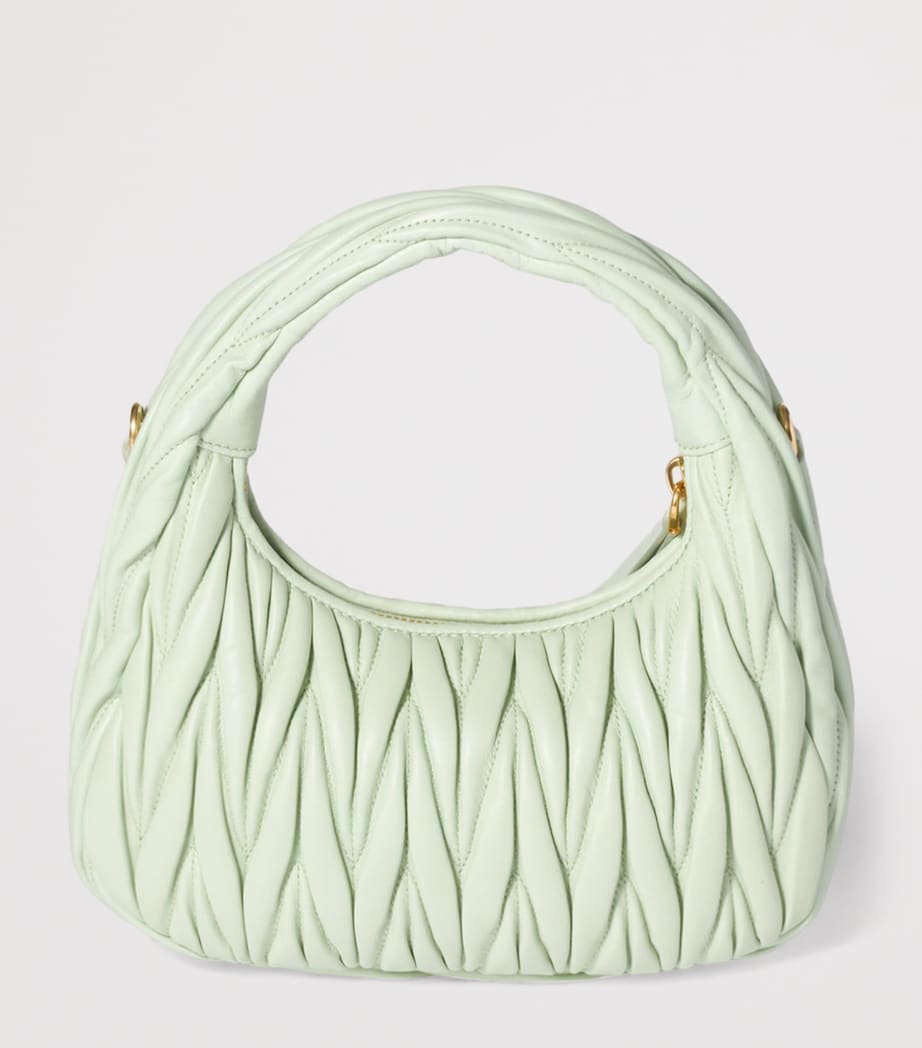 Miu Miu Small Matelassé Lambskin Wander top-handle bag, imported from the UK