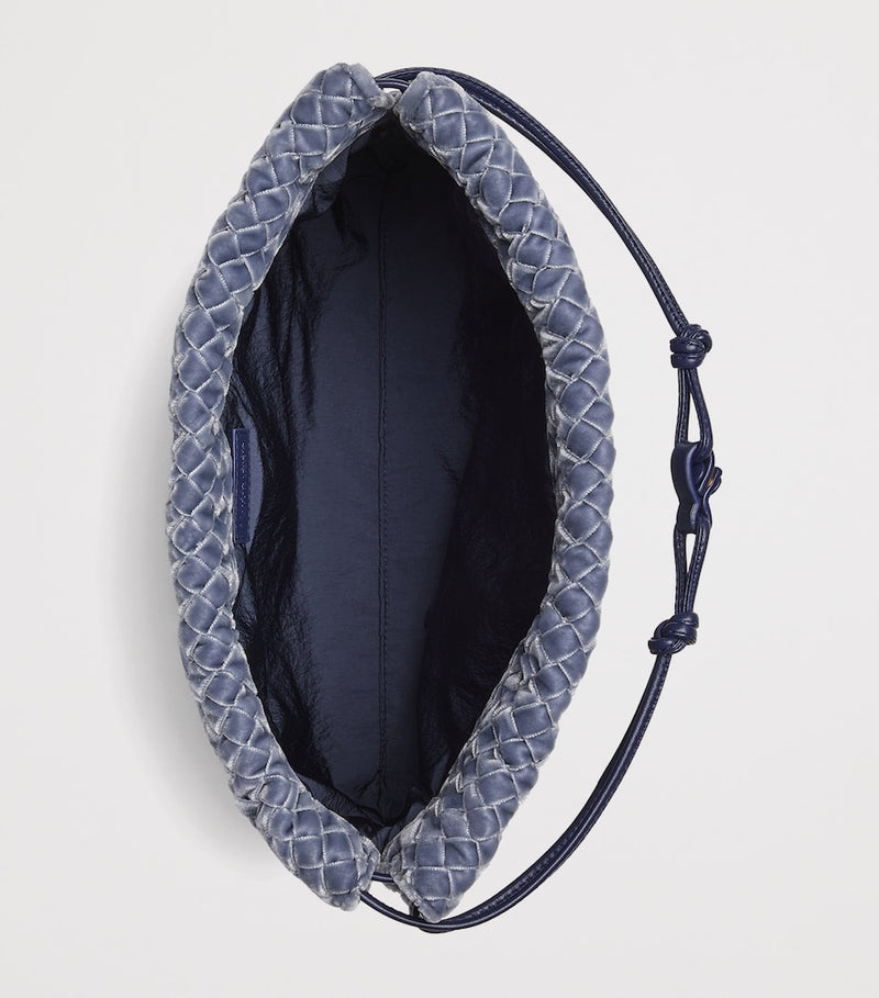 Bottega Veneta Dustbag shoulder bag in velvet lambskin, imported from the UK