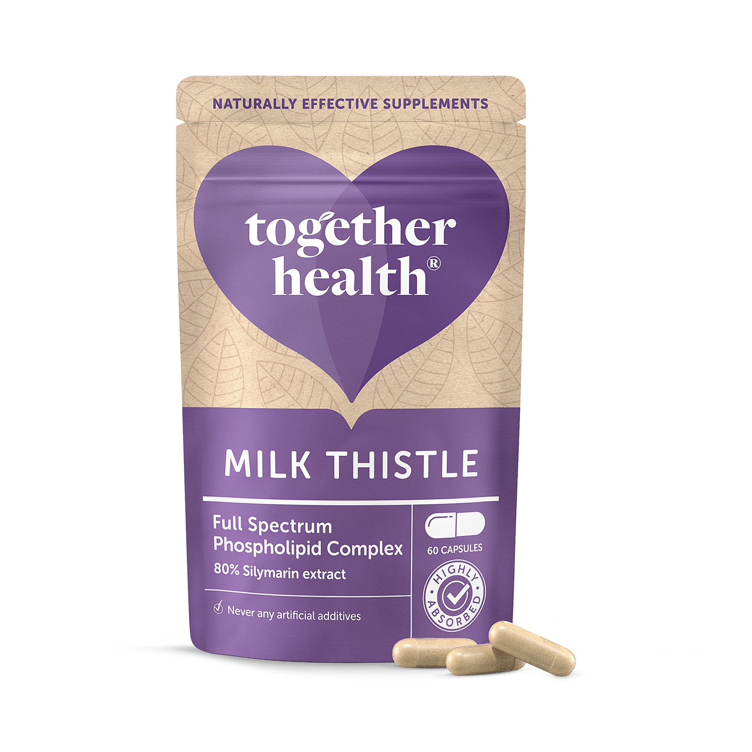 Together Health milk thistle supplement 60 capsules (British brand)