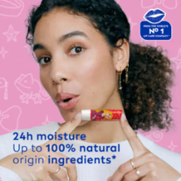 Nivea Wild Cranberry Disney Rapunzel lip balm 4.8g, imported from the UK
