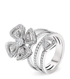 Bvlgari Fiorever ring 18kt white gold diamond, imported from the UK