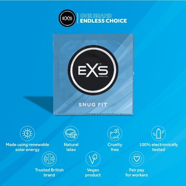 EXS condoms Snug Fit 12 pack - British product