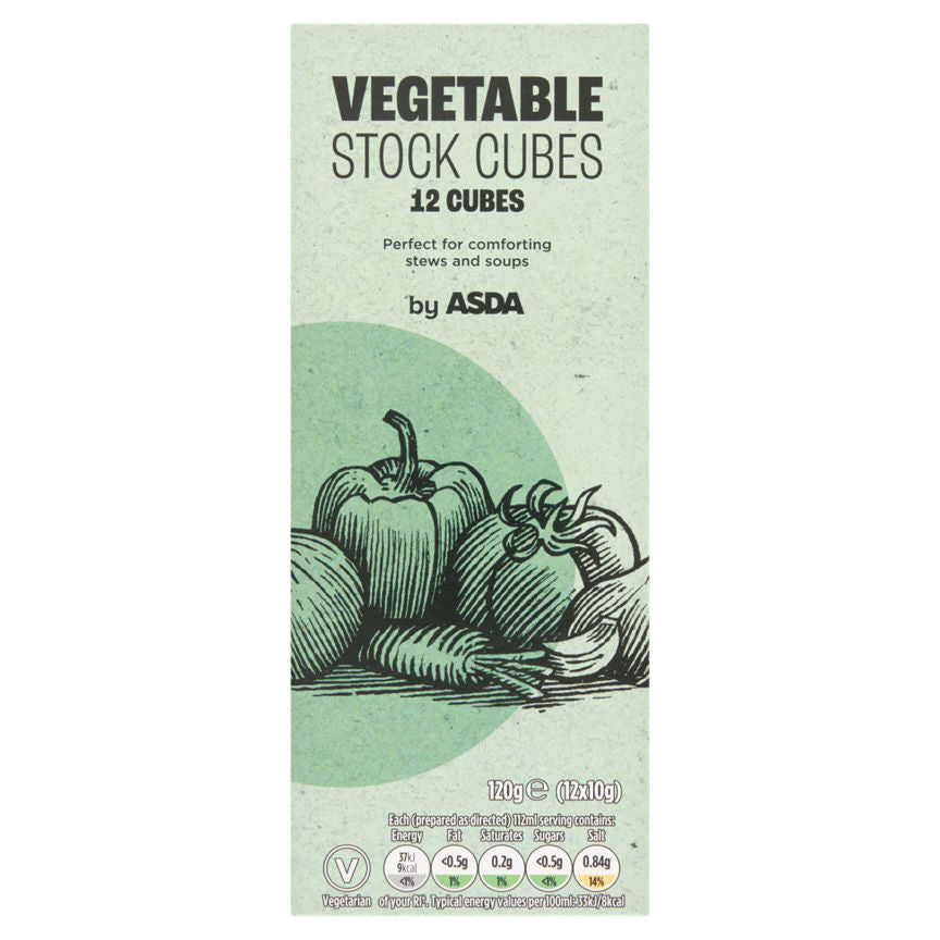 ASDA Vegetable Stock Cubes 12 x 10g (120g)