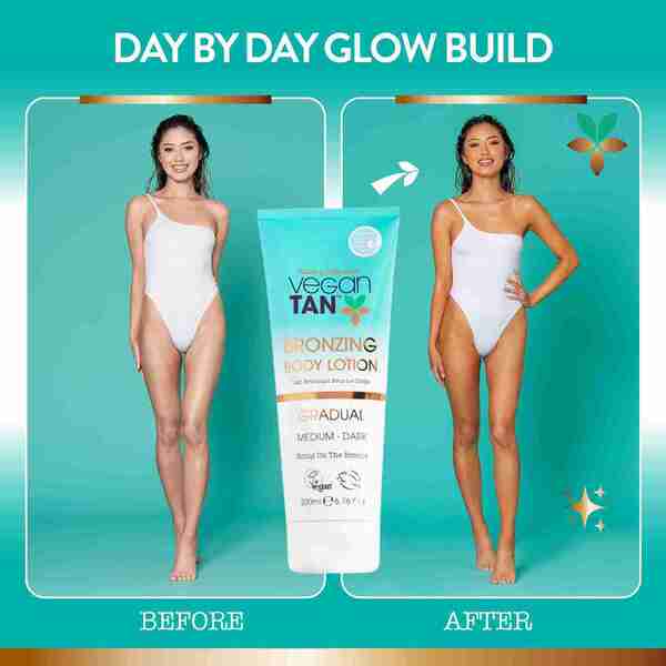 VeganTan self tanning lotion medium to dark 200ml, imported from the UK