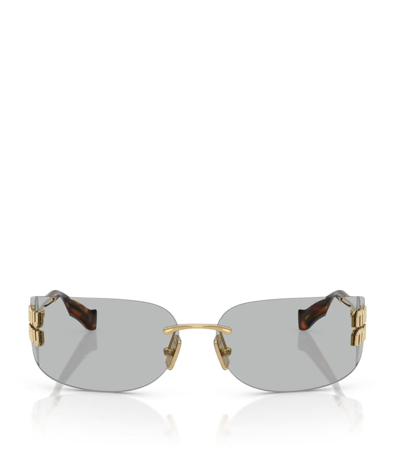 Miu Miu frameless metal sunglasses, UK version
