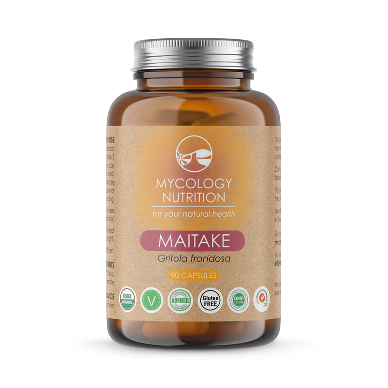 Mycology Nutrition organic Maitake mushroom capsules 450mg 90, UK version