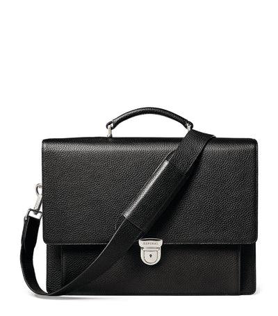 Harrods Aspinal of London Leather City Laptop Briefcase- Buy online at McGrocer