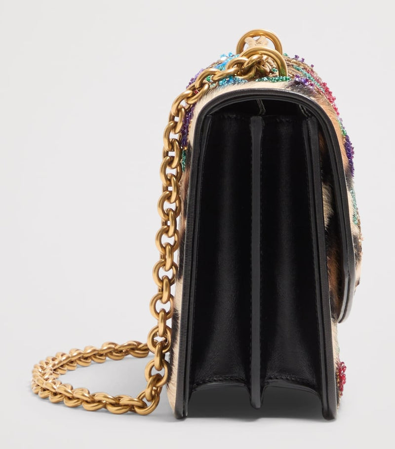 Valentino Garavani Vain shoulder bag pony-effect leather leopard print (British brand)