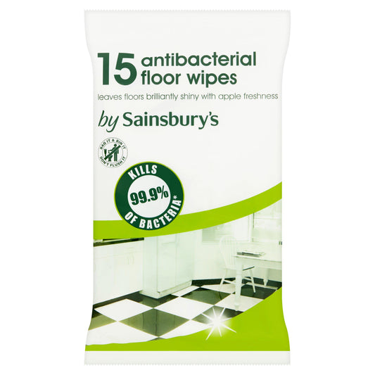 Sainsbury's Antibacterial Floor Wipes x15 essentials Sainsburys   