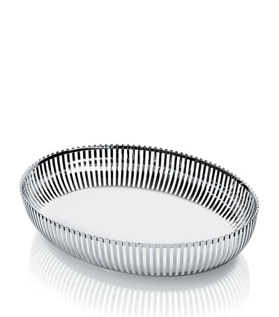 Oval Stainless Steel Basket with Mirror-Polished Rods