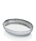 Alessi oval stainless steel basket with mirror-polished rods - British product