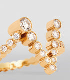 Sophie Bille Brahe yellow gold diamond V ring (British brand)