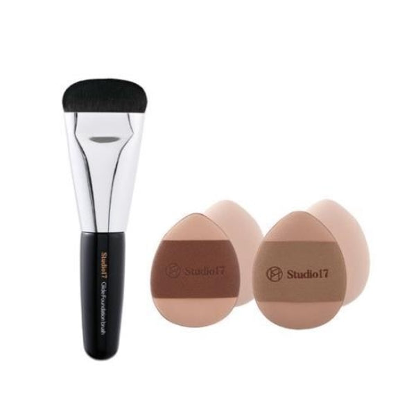 Studio17 Skinfit makeup kit brush and puffs (British brand)