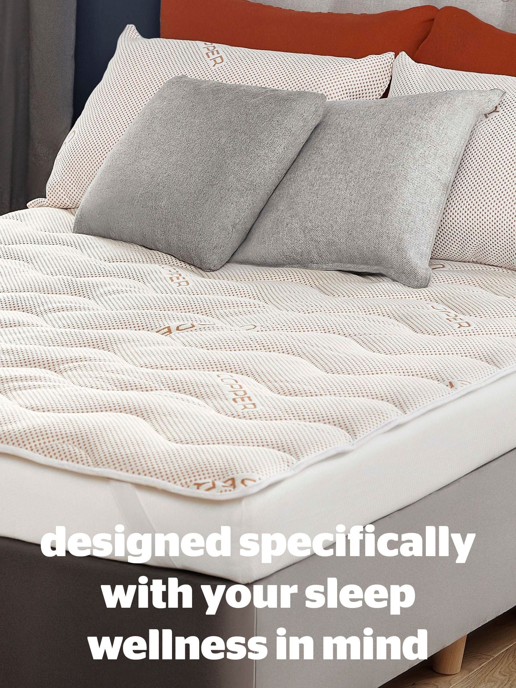 Silentnight White Wellbeing Copper mattress topper (British brand)