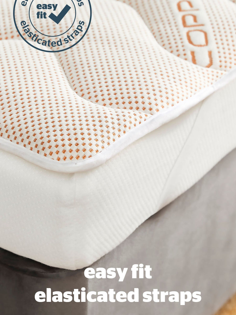 Silentnight White Wellbeing Copper mattress topper (British brand)