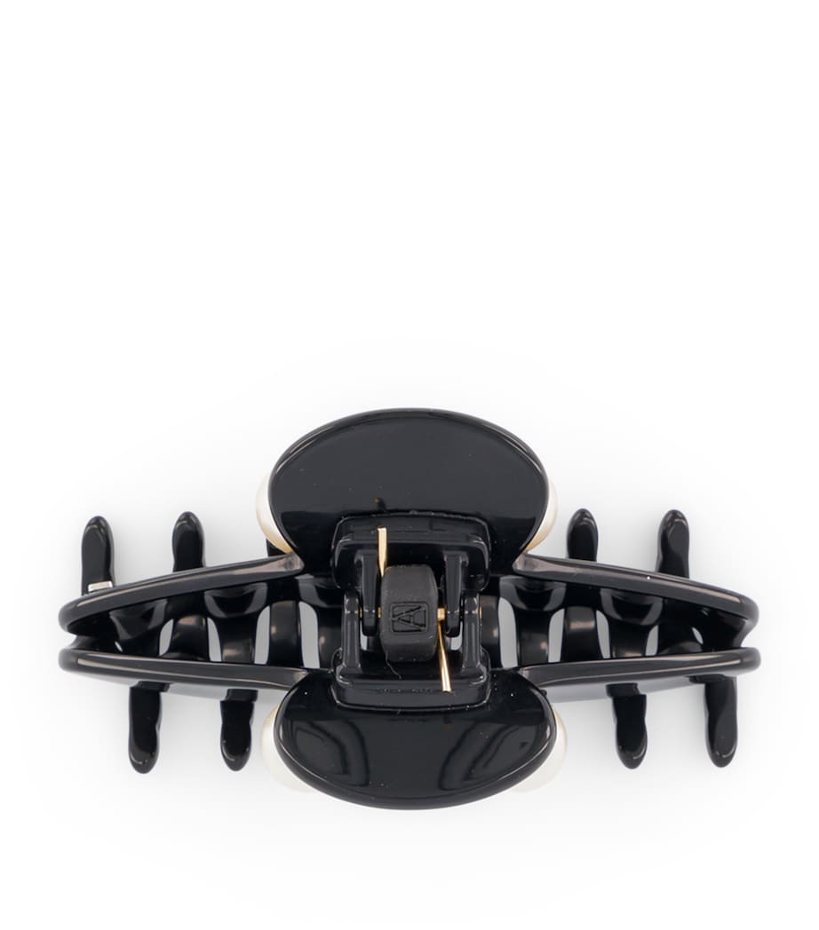 Alexandre de Paris hair clip oversize pearl-detail 8.5cm, imported from the UK