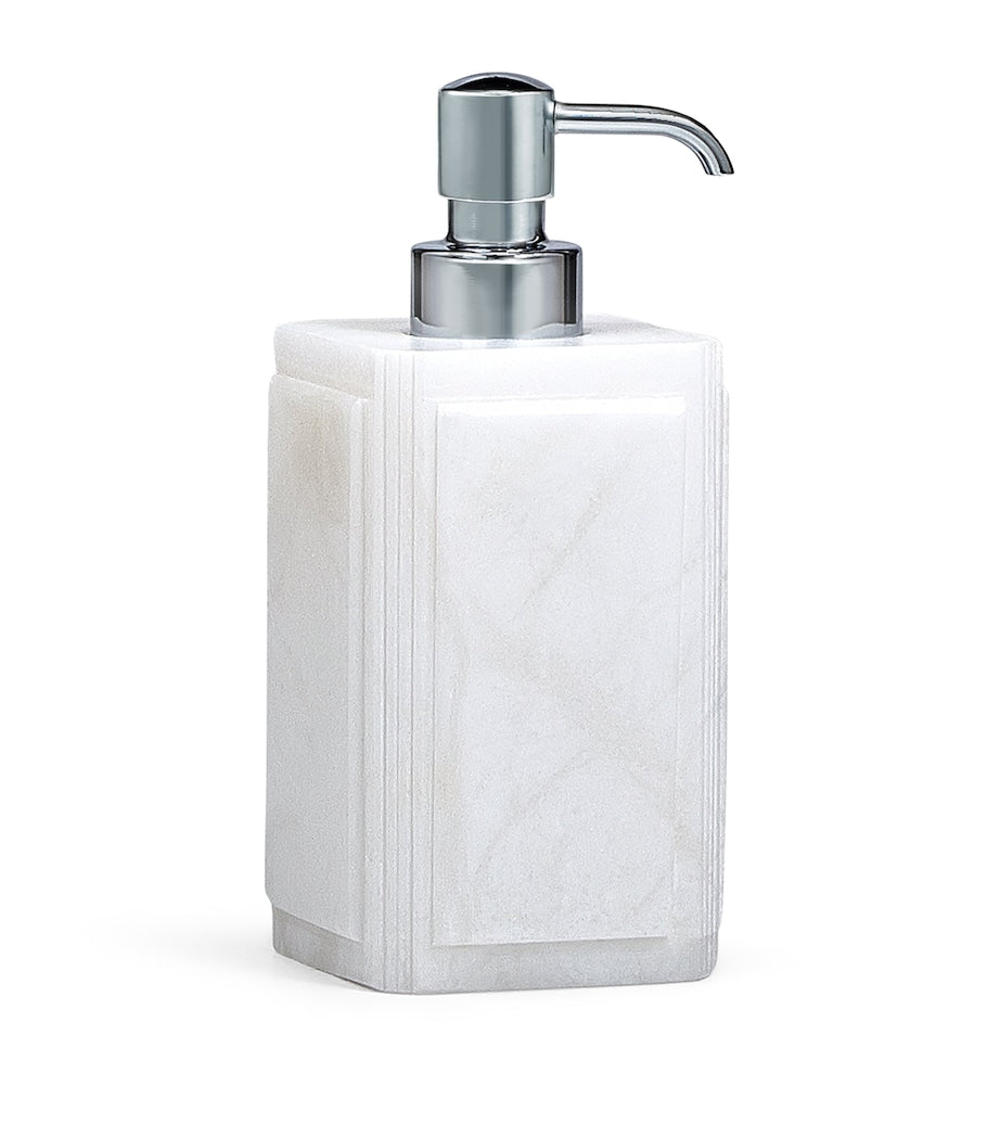 Labrazel Claudia alabaster pump dispenser with brass pump, imported from the UK