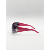 SVNX wrap around racer sunglasses in pink - British product