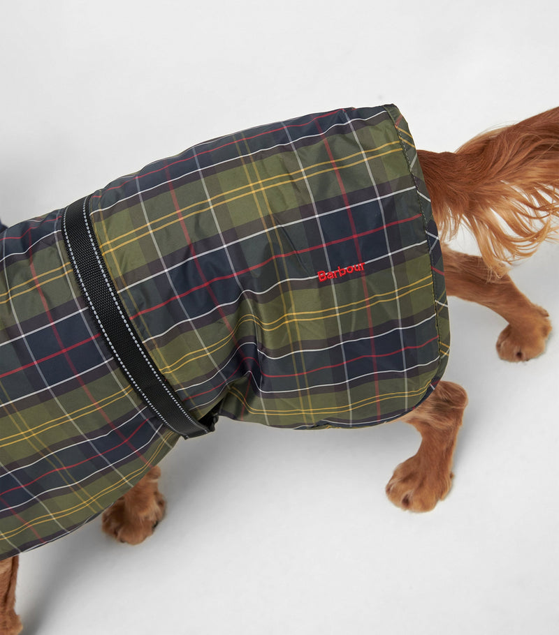 Barbour tartan terry drying robe for dogs - British product
