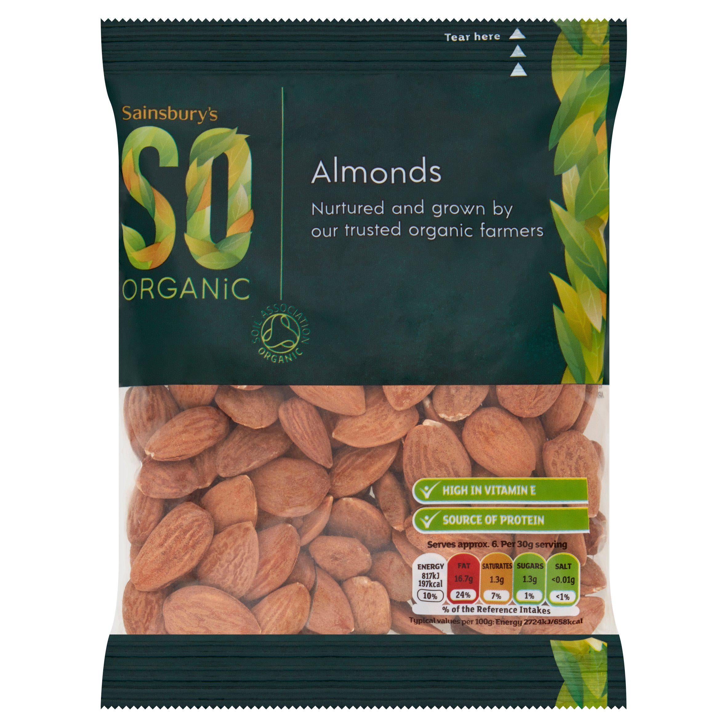 Sainsbury's Almonds, SO Organic 200g GOODS Sainsburys   