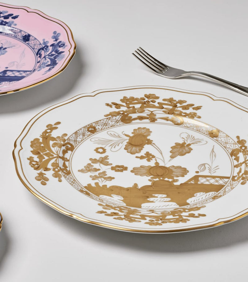 GINORI 1735 gold floral charger plate 31cm, UK version