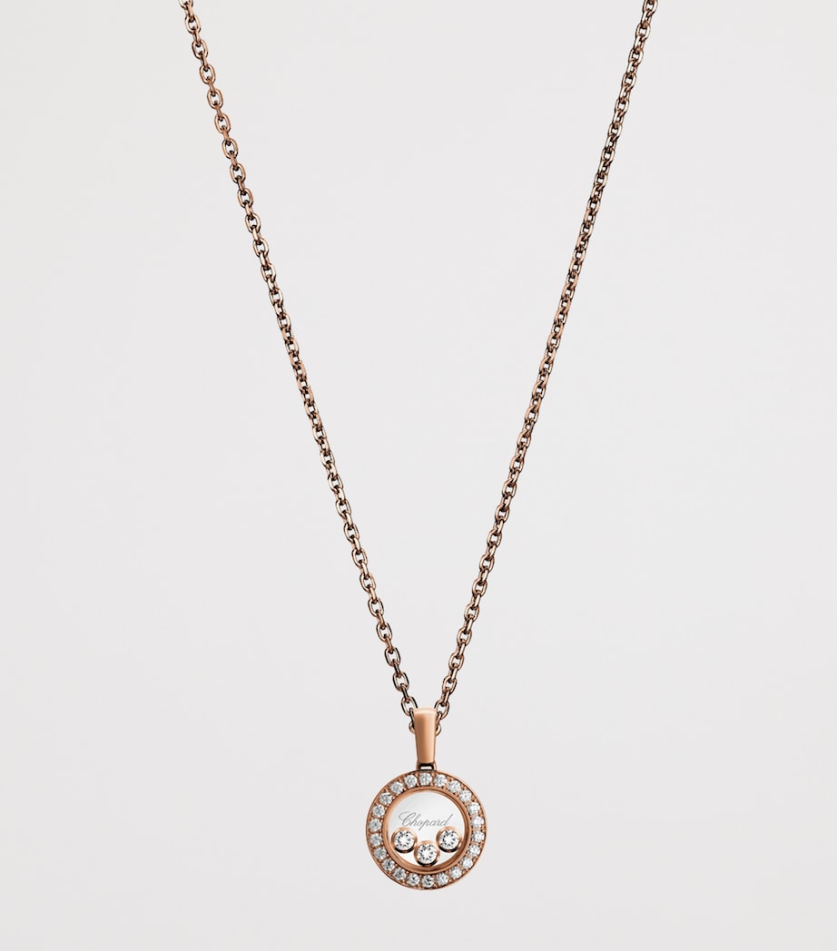 Chopard pendant necklace rose gold and diamond (British brand)