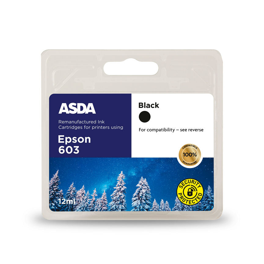 ASDA Epson 603 Black Ink Cartridge General Household ASDA   