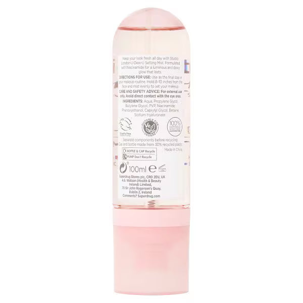 Studio London Dewy Setting Spray 60ml, imported from the UK