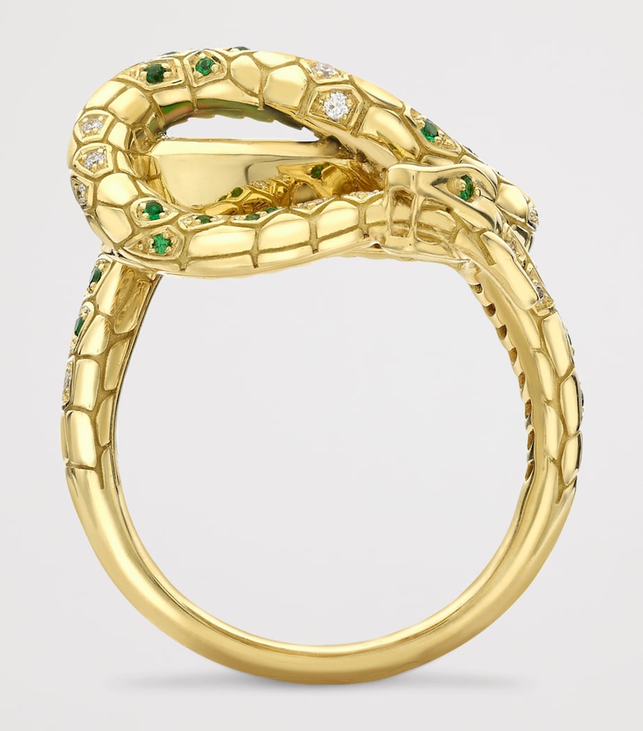 Boodles Green Mamba ring with diamonds and opal (British brand)