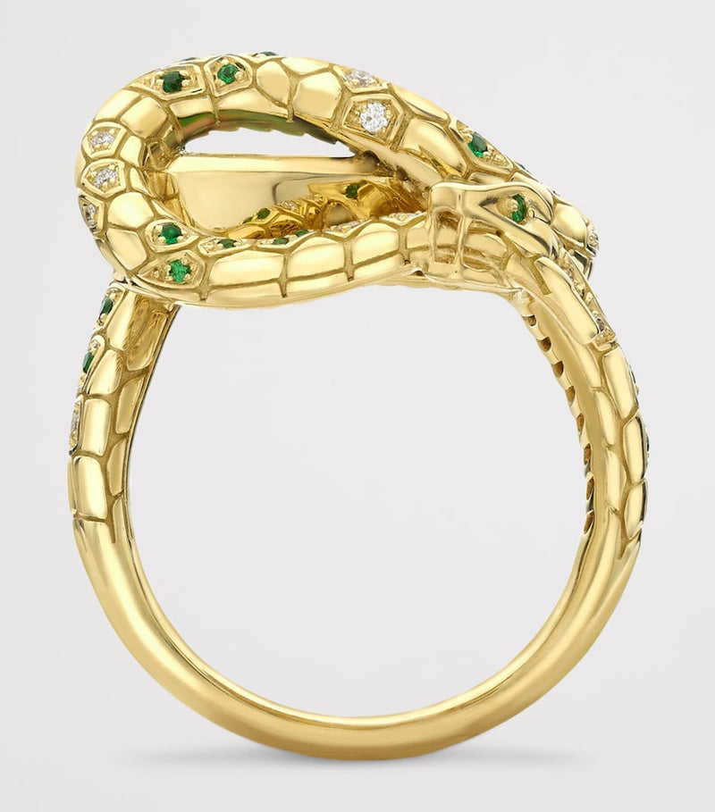 Boodles Green Mamba ring with diamonds and opal (British brand)