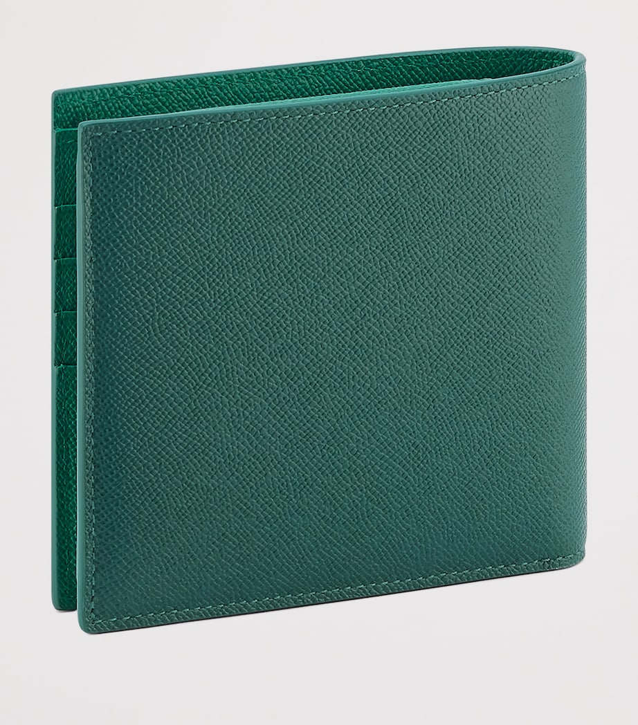 Bvlgari leather compact wallet grainy calf, UK version