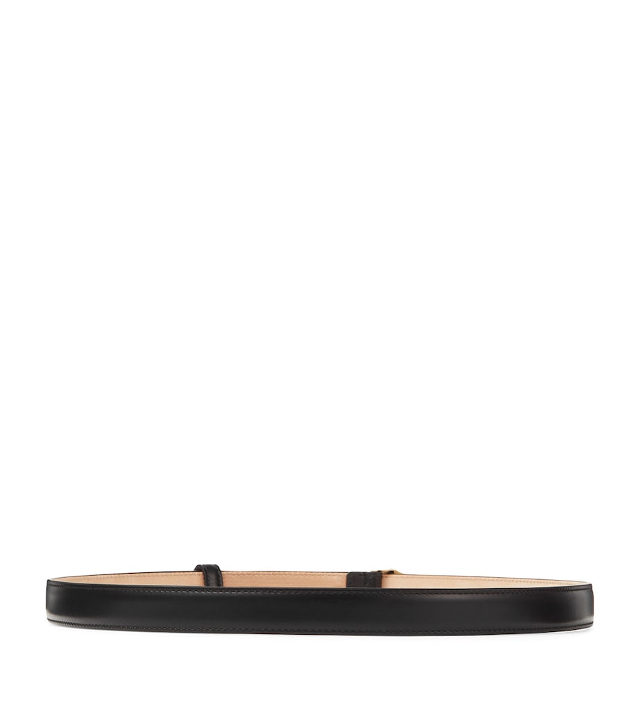 Jimmy Choo Diamond Clasp Belt gold buckle calfskin (British brand)