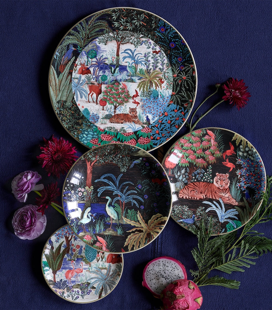 Gien enamel dessert plates set of 4 23cm - British product