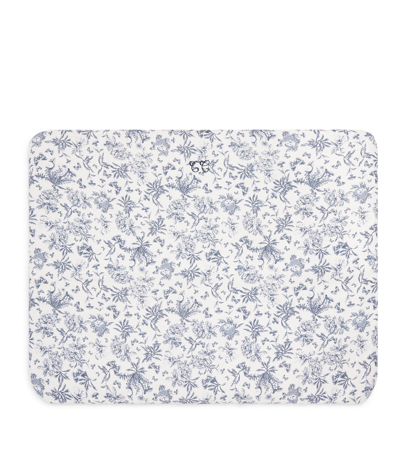 Cotton Toile de Jouy Blanket