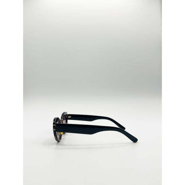 SVNX oval cat-eye sunglasses in tortoise, imported from the UK