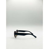 SVNX oval cat-eye sunglasses in tortoise, imported from the UK