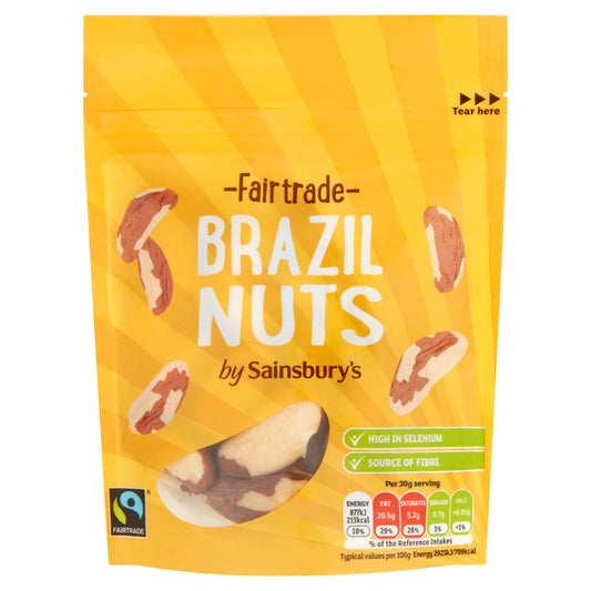 Sainsbury's Fairtrade Brazil Nuts 100g Lunchbox snacking Sainsburys   