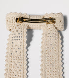 Miu Miu crochet bow hair clip, designer accessory (British brand)