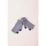SVNX touch screen knitted gloves in grey (British brand)