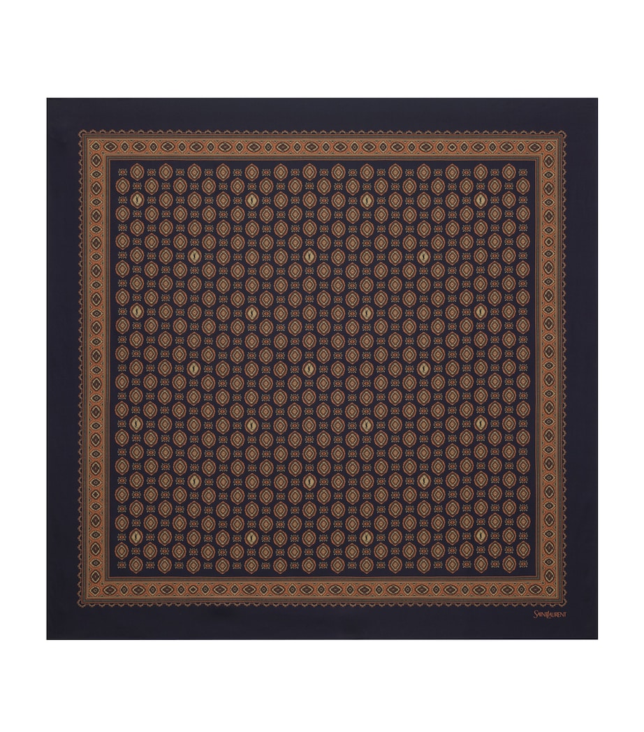 Saint Laurent silk medallion print scarf 90cm, UK version
