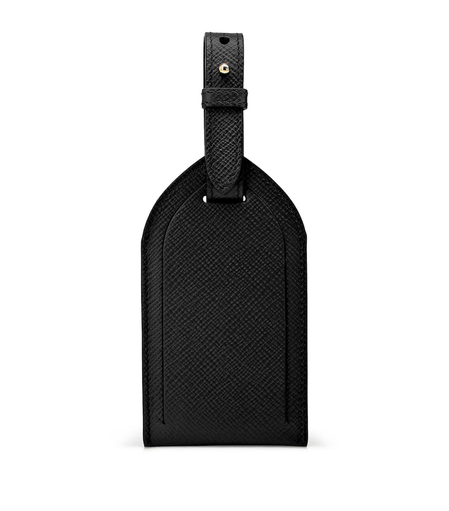 Smythson leather Panama luggage tag (British brand)