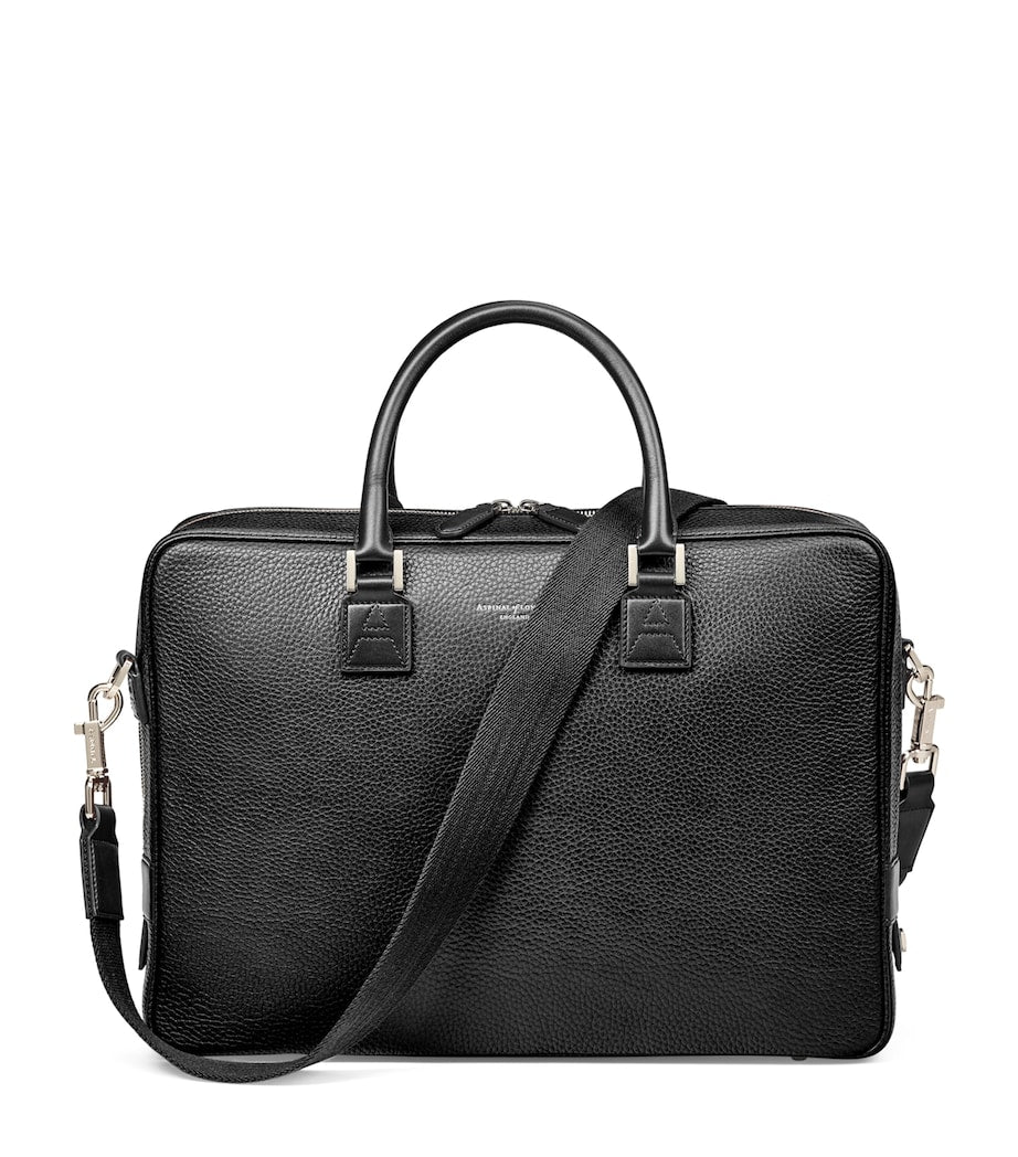 Aspinal of London Mount Street Leather Briefcase Bag (British brand)