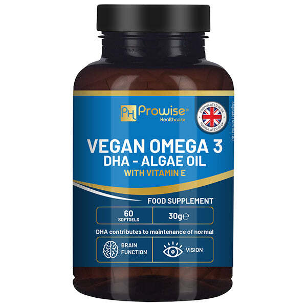 Prowise Algae Omega-3 60 Softgels, imported from the UK
