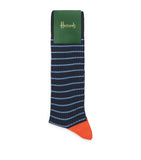 Harrods cotton-blend stripe ribbed socks, UK version