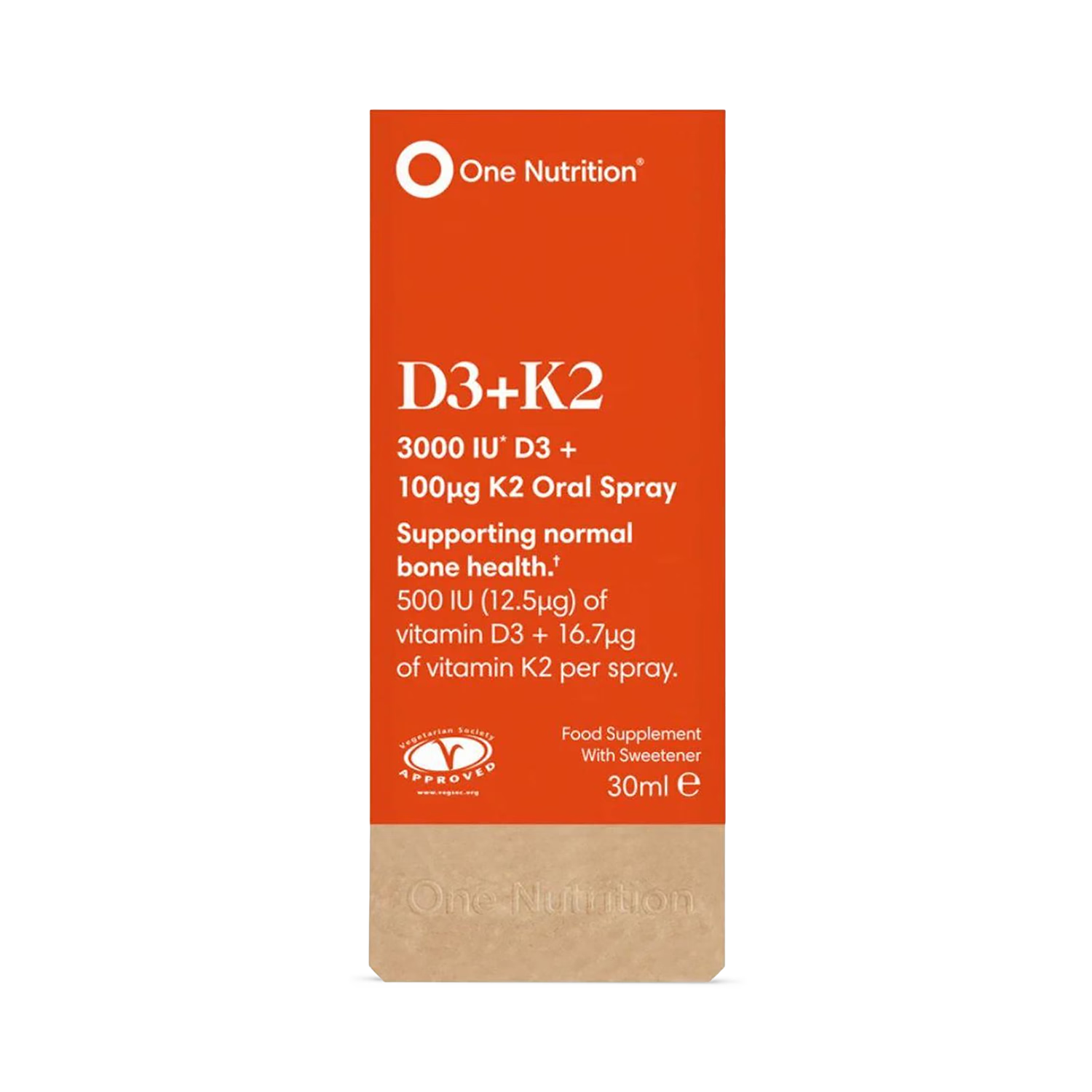One Nutrition vitamin D3 K2 oral spray 30ml - British product